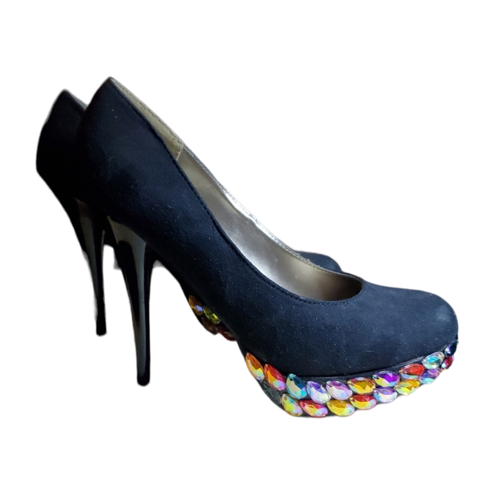 Handmade Rhinestone High Heel Pumps - Picture 2 of 4